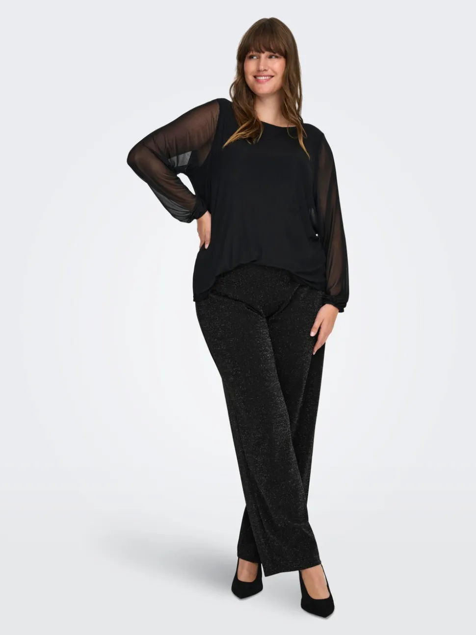 CARALYA Wide Leg Fit Bukser med vide ben