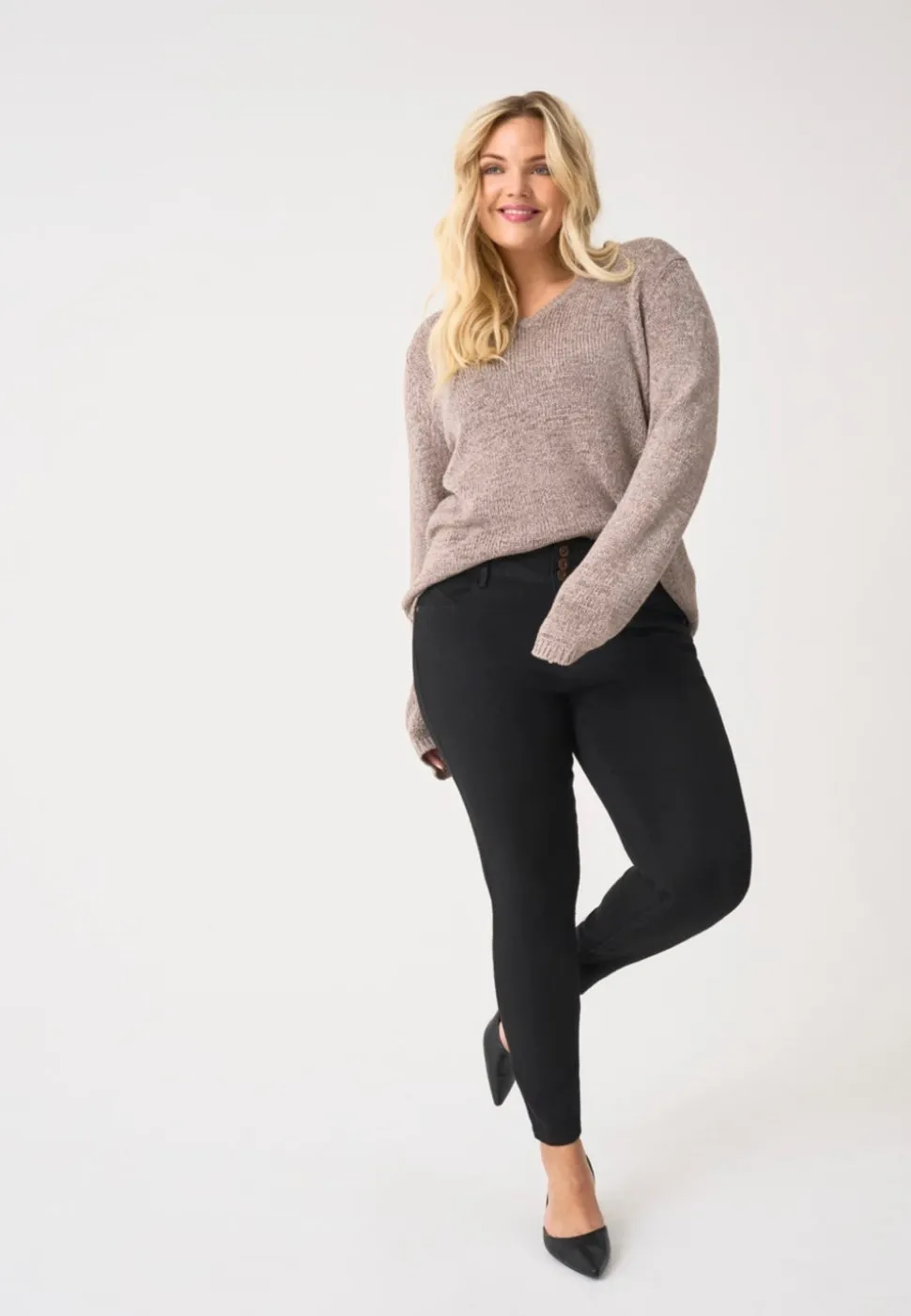 CARANNA Høy midje Skinny Fit Ankellengde Jeans