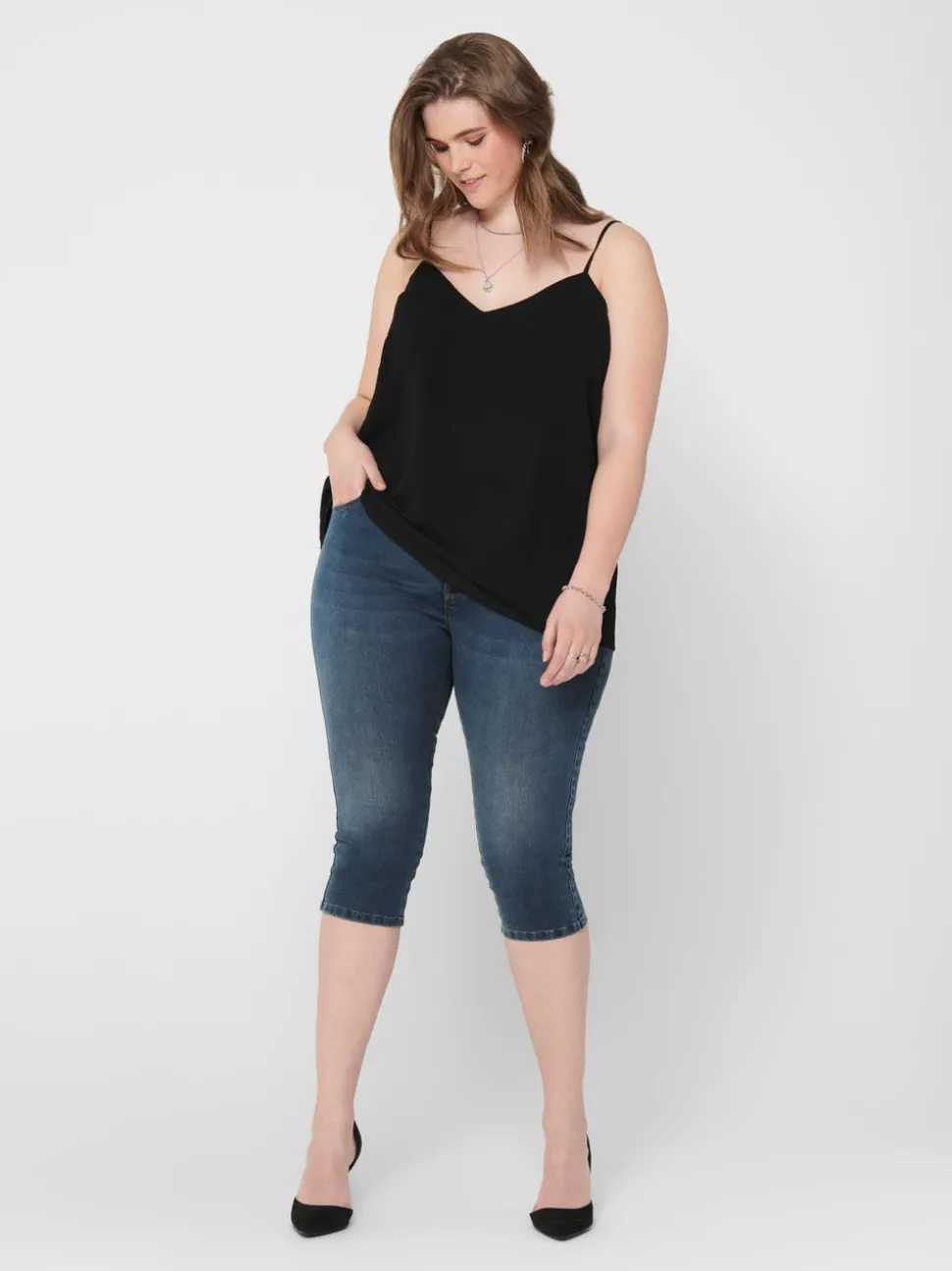 CARAUGUSTA Høy midje Skinny Fit Denimshorts
