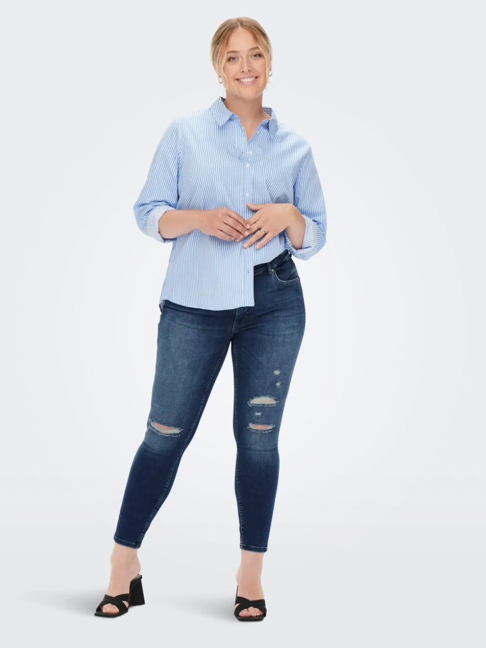 CARBOBBI Skinny Fit Ankellengde Jeans