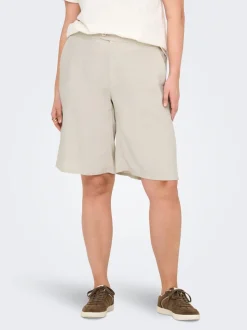 CARCARO Høy midje Regular Fit Lin Bermudashorts