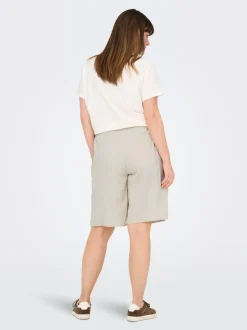 CARCARO Høy midje Regular Fit Lin Bermudashorts