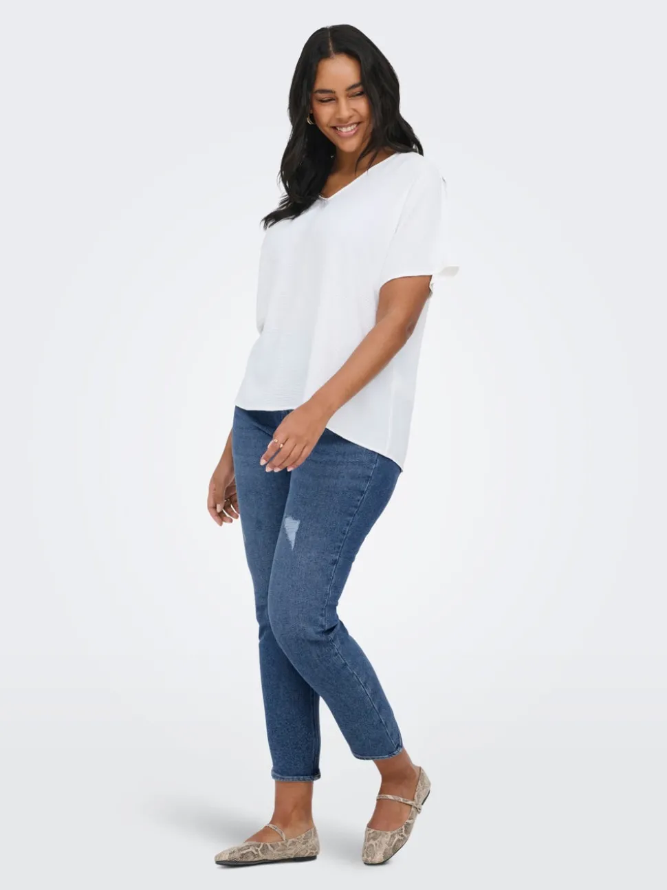 CARCATWALK Høy midje Mom Fit Ankellengde Jeans