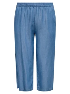 CARCHARIS Cropped Fit Bukser med vide ben