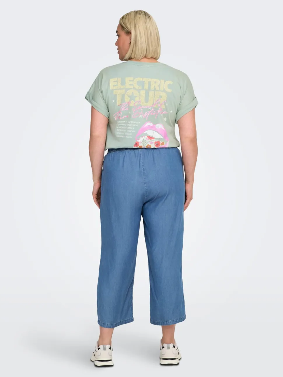 CARCHARIS Cropped Fit Bukser med vide ben