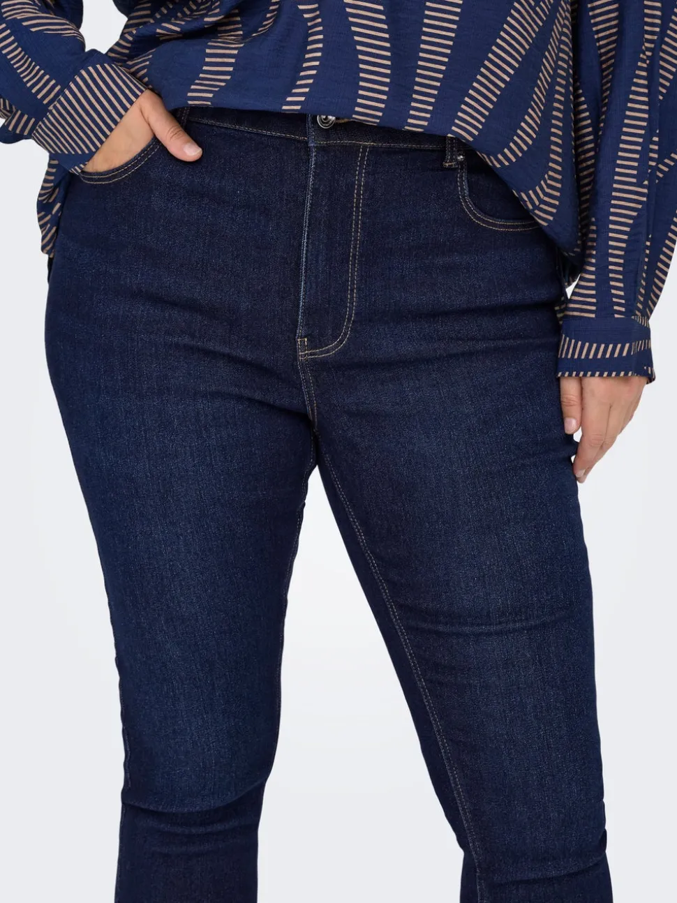 CARCRUZ Høy midje Skinny Fit Ankellengde Jeans