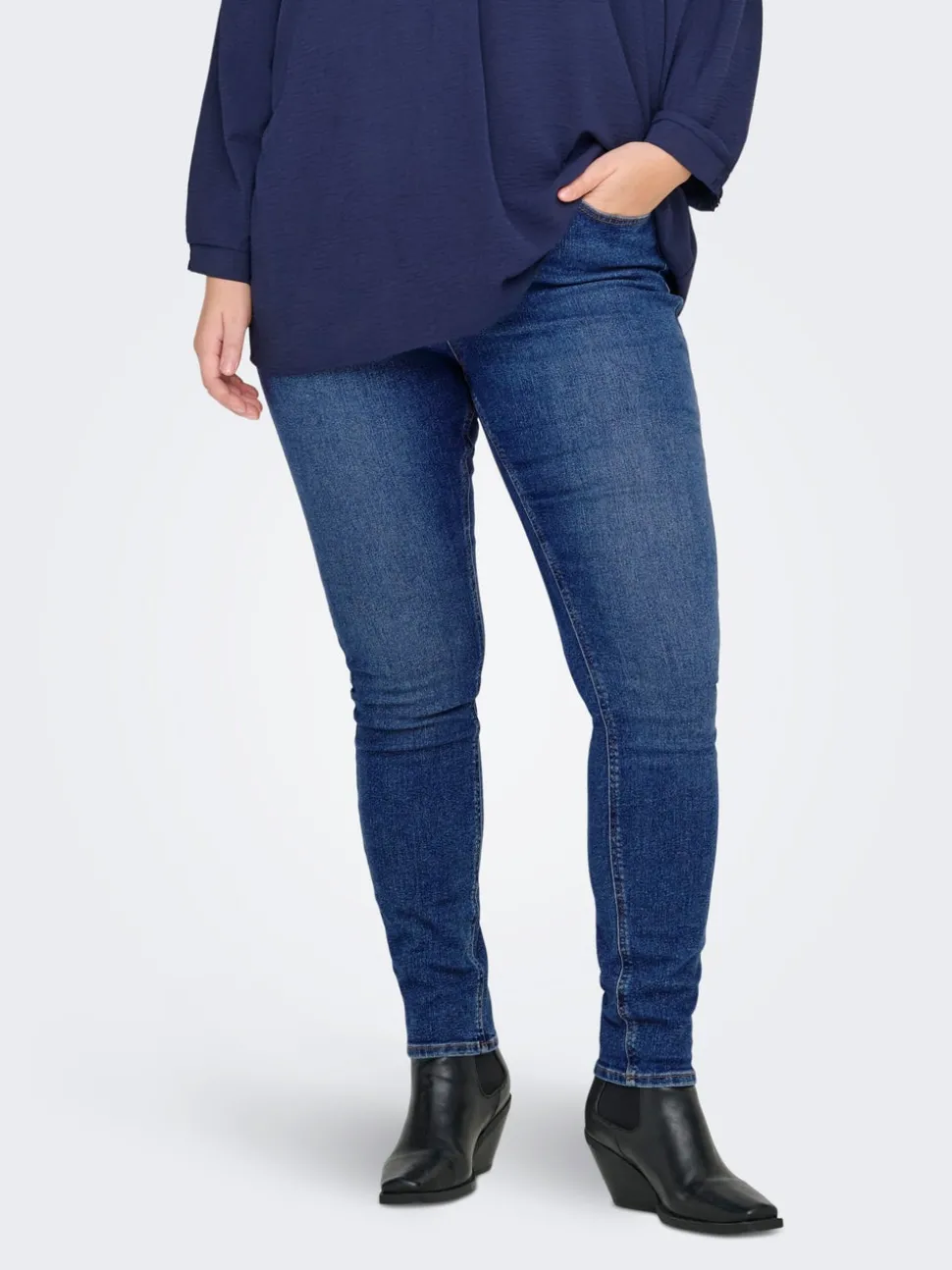 CARCRUZ Høy midje Skinny Fit Ankellengde Jeans