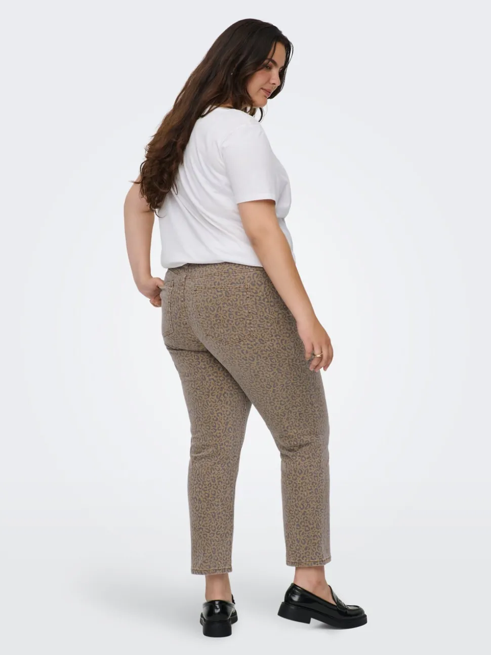 CAREMILY Høy midje Straight Fit Ankellengde Jeans
