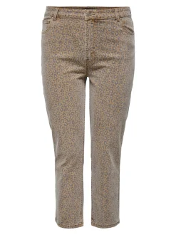 CAREMILY Høy midje Straight Fit Ankellengde Jeans