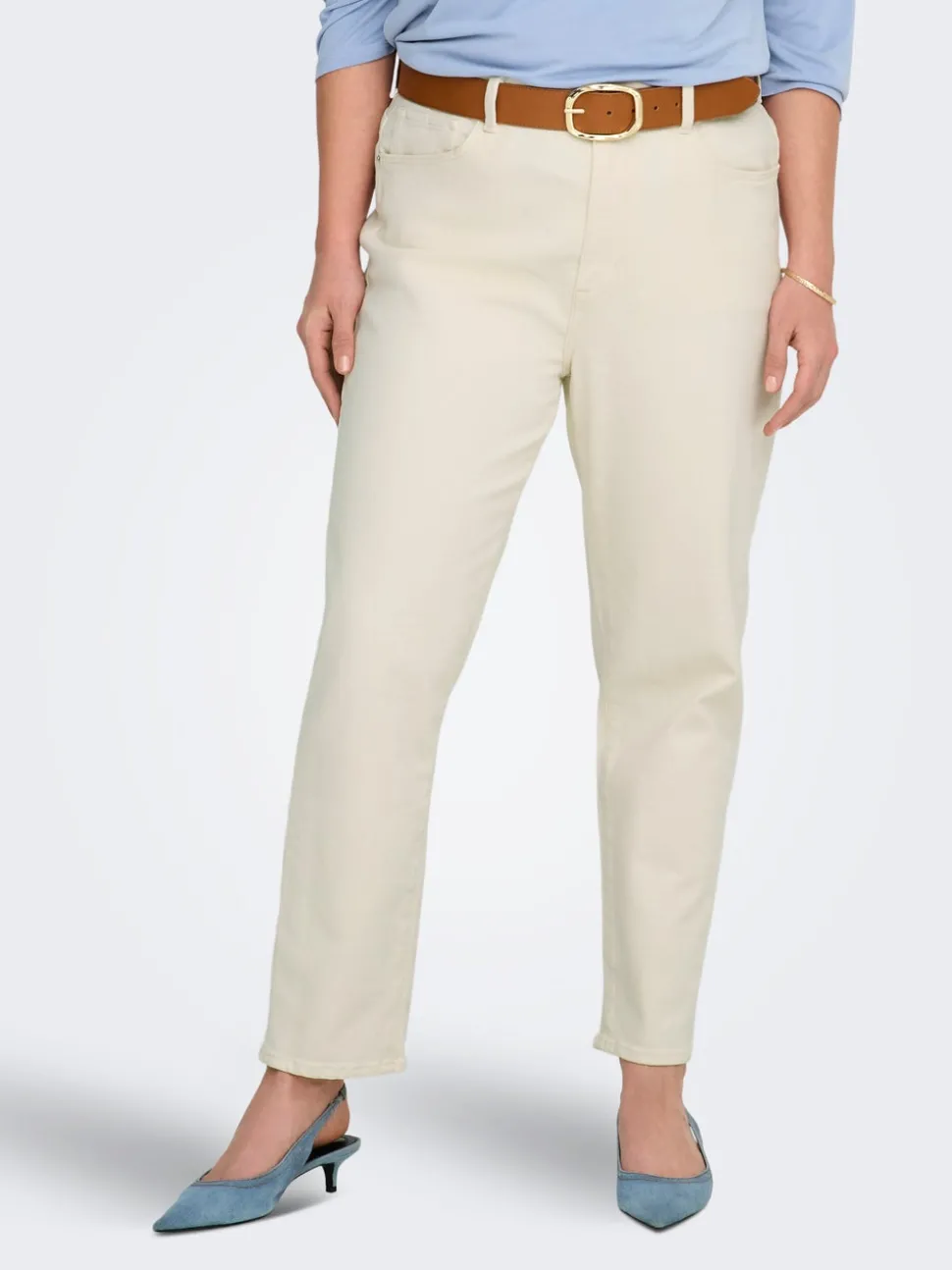 CAREMILY Høy midje Straight Fit Jeans