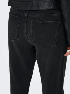 CAREMILY Høy midje Straight Fit Ankellengde Jeans