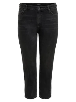 CAREMILY Høy midje Straight Fit Ankellengde Jeans