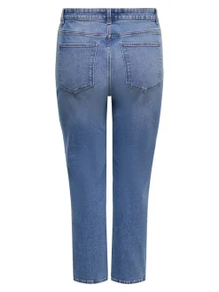 CAREMILY Høy midje Straight Fit Ankellengde Jeans