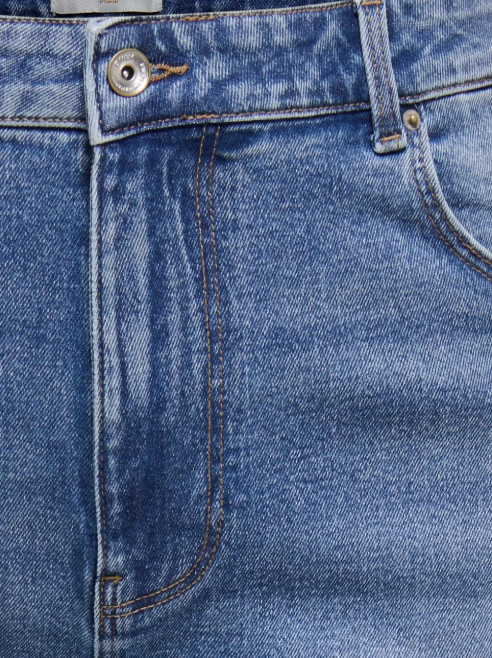 CAREMILY Høy midje Straight Fit Ankellengde Jeans