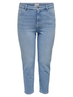 CAREMILYSTRETCH Høy midje Straight Fit Ankellengde Jeans