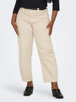CARFRANKIE Høy midje Barrel-passform Ankellengde Jeans