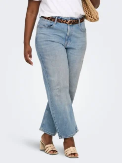 CARFRANKIE Høy midje Barrel-passform Ankellengde Jeans