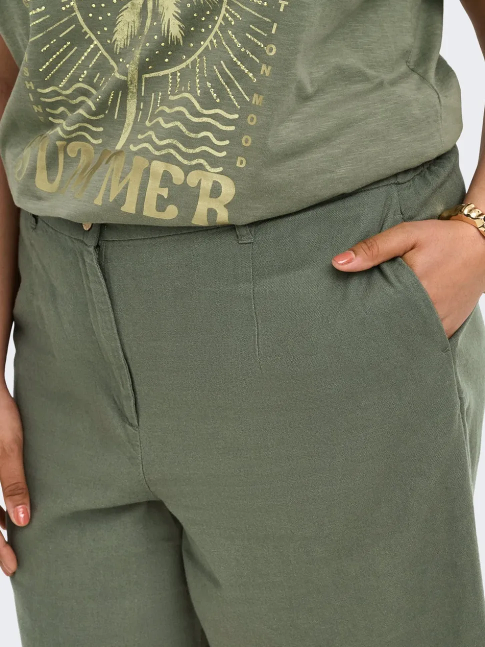 CARGOA Loose fit Lin Skreddersydd shorts