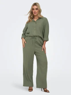 CARGOA Straight Fit Lin Bukser