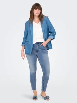 CARICONIC Høy midje Skinny Fit Ankellengde Jeans