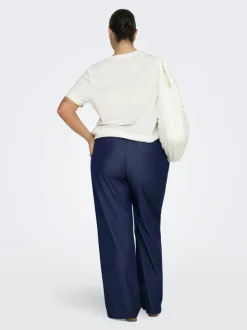 CARIRIA Wide Leg Fit Lin Bukser med vide ben