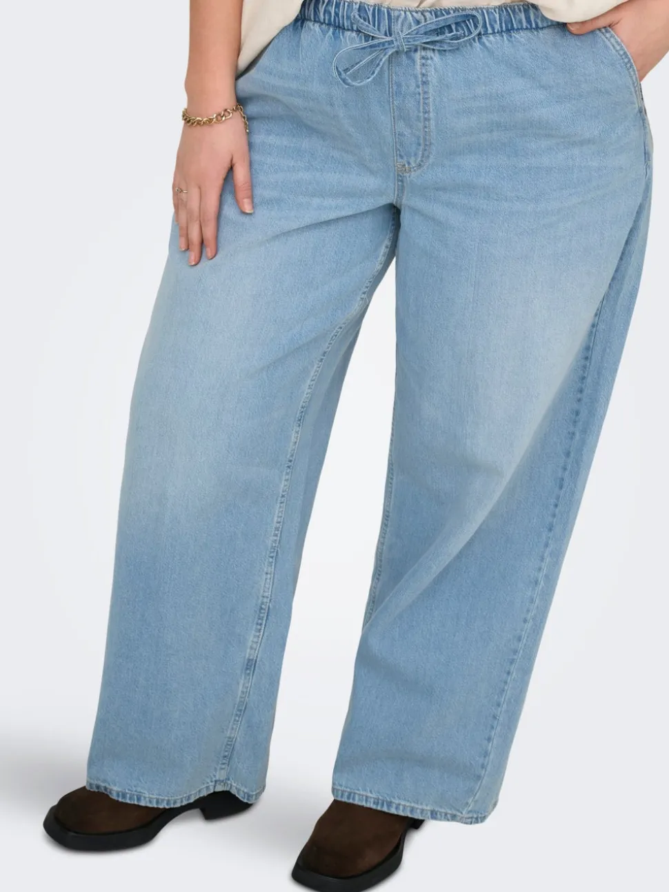 CARJAY Høy midje Wide Leg Fit Jeans