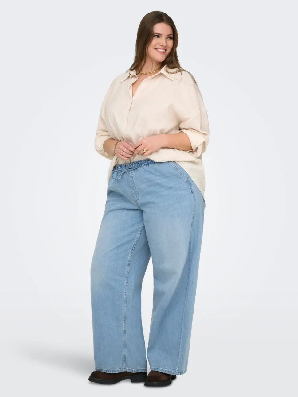 CARJAY Høy midje Wide Leg Fit Jeans