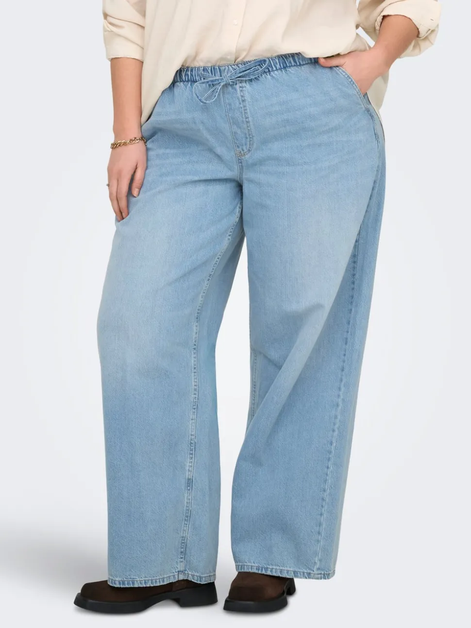 CARJAY Høy midje Wide Leg Fit Jeans
