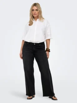 CARJULLES Lav midje Wide Leg Fit Jeans