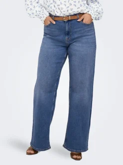 CARJULLES Middels høy midje Wide Leg Fit Jeans