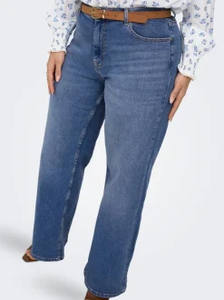 CARJULLES Middels høy midje Wide Leg Fit Jeans