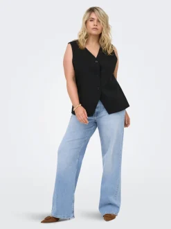 CARJULLES Middels høy midje Wide Leg Fit Jeans