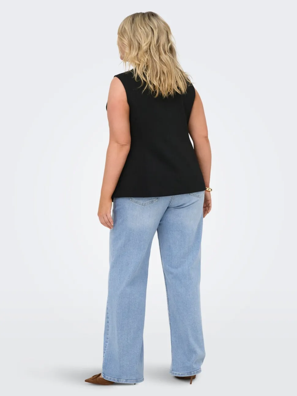CARJULLES Middels høy midje Wide Leg Fit Jeans