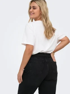 CARJULLES Middels høy midje Wide Leg Fit Jeans