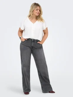 CARJULLES Middels høy midje Wide Leg Fit Jeans