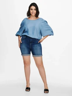 CARLAOLA Høy midje Skinny Fit Denimshorts