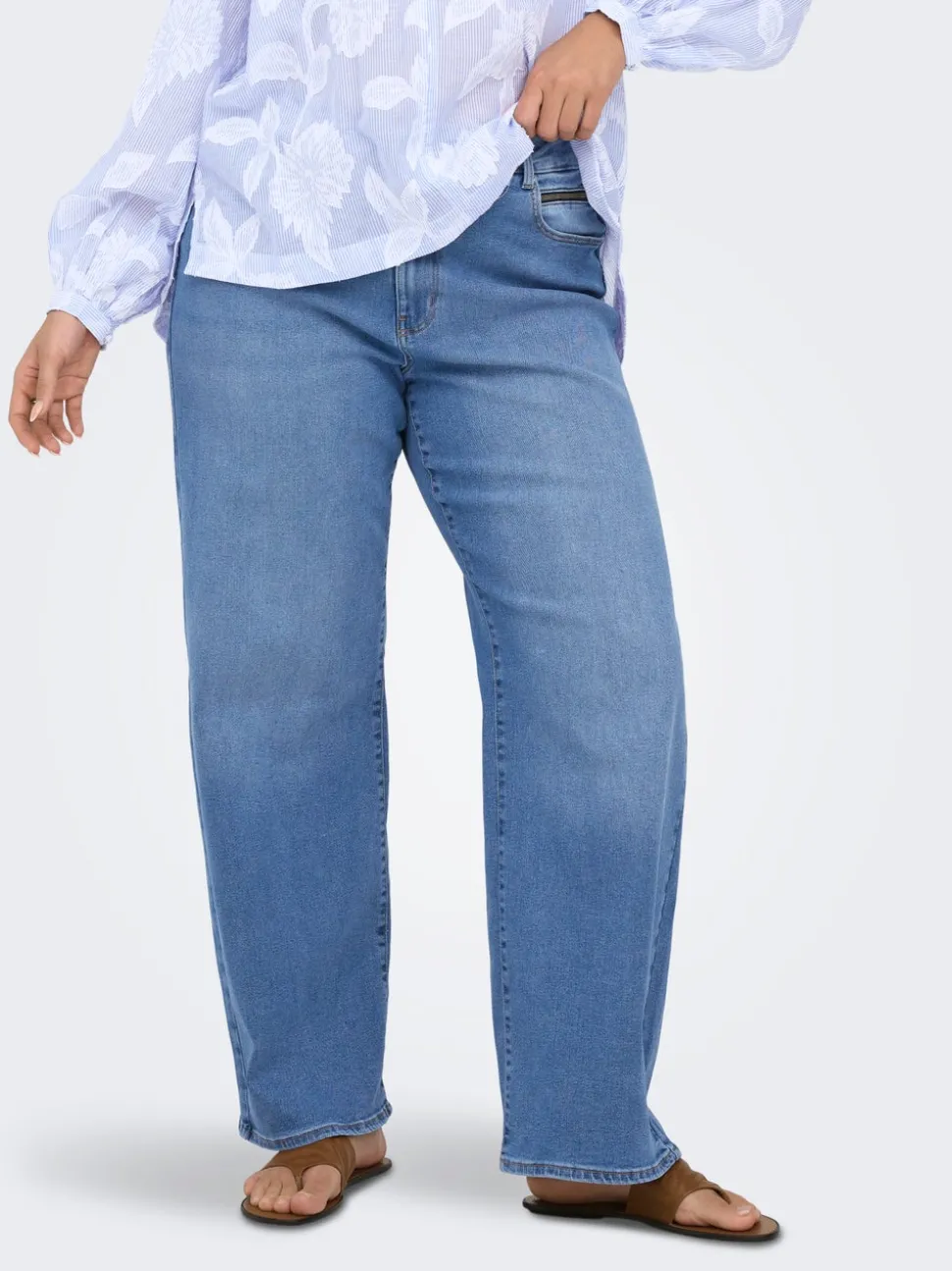 CARMADISON Høy midje Wide Leg Fit Jeans
