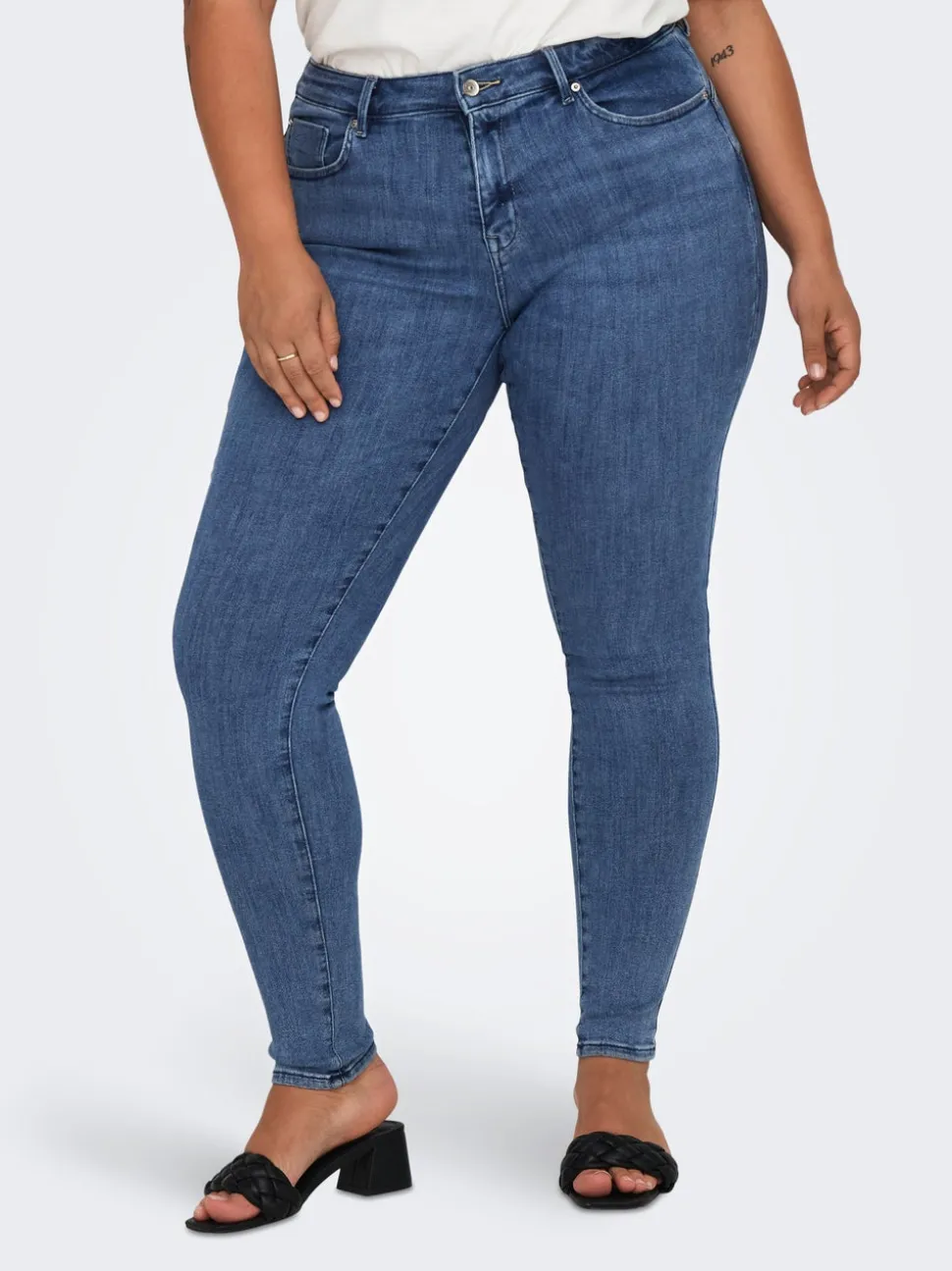CARPOWER Middels høy midje Skinny Fit Jeans