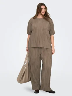 CARRAVENNA Regular Fit Plisserte bukser