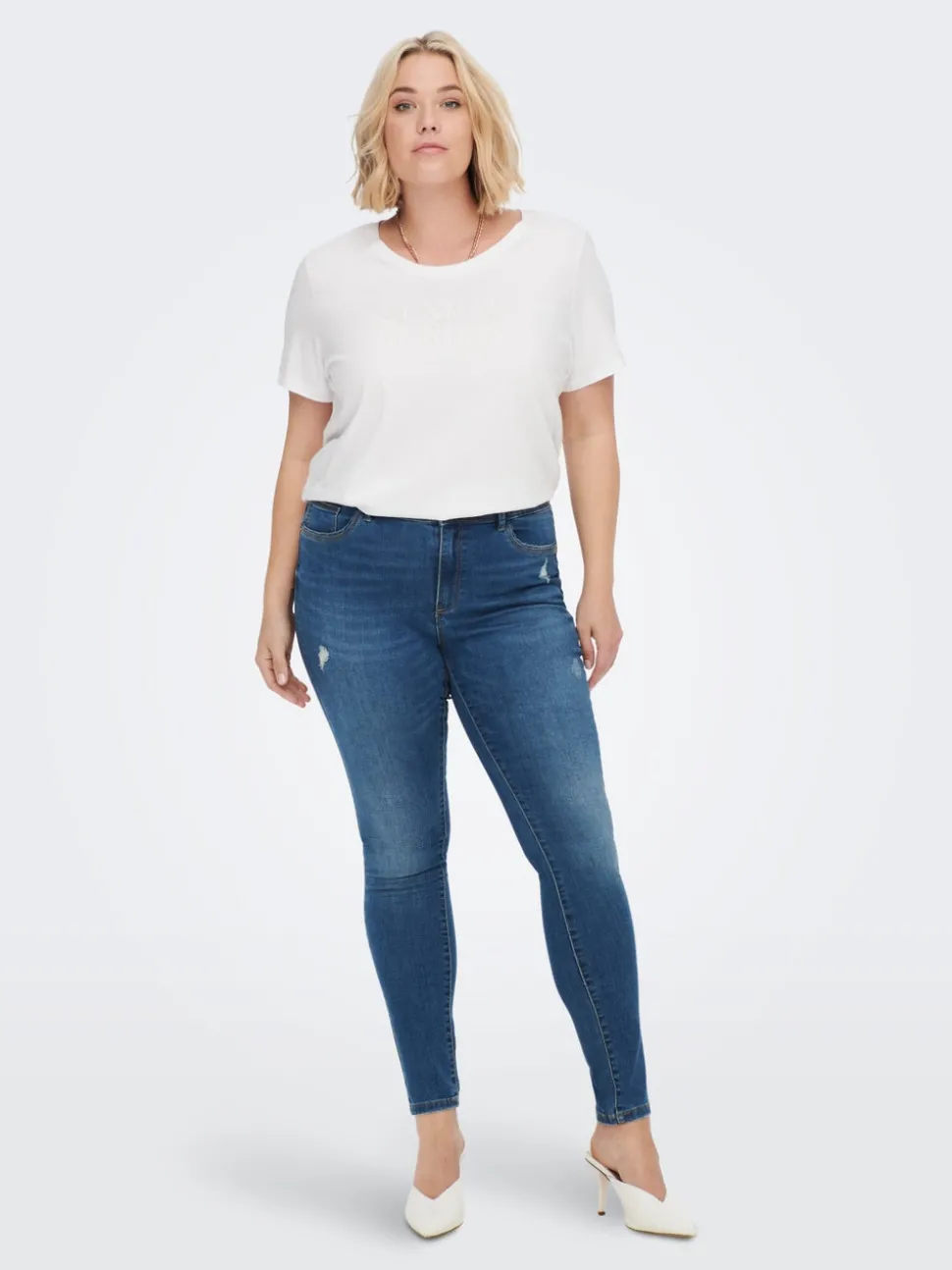 CARSALLY Middels høy midje Skinny Fit Jeans