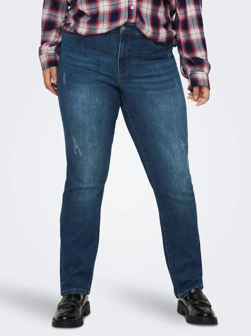 CARSALLY Middels høy midje Slim Fit Jeans