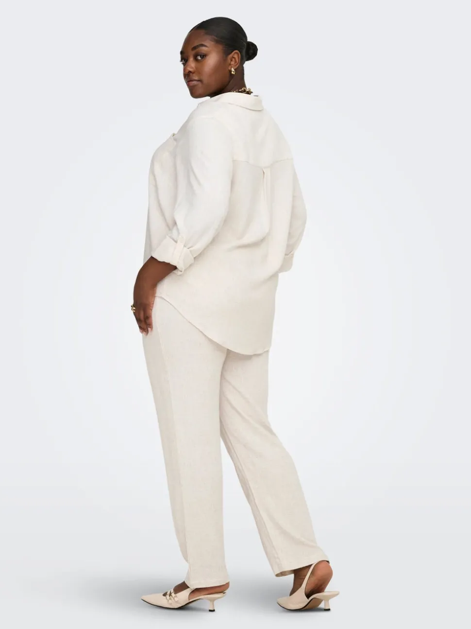 CARSIESTA Straight Fit Lin Bukser