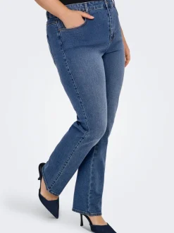 CARSNOW Høy midje Straight Fit Jeans