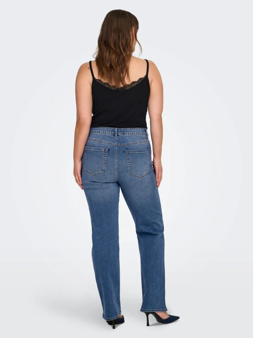 CARSNOW Høy midje Straight Fit Jeans