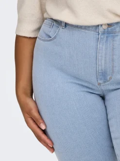 CARSNOW Høy midje Straight Fit Jeans