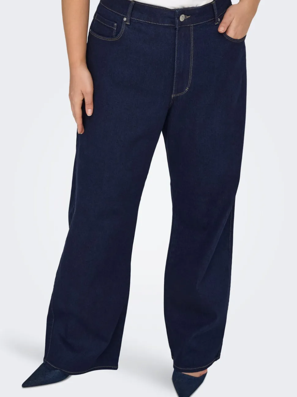 CARSNOW Høy midje Wide Leg Fit Jeans