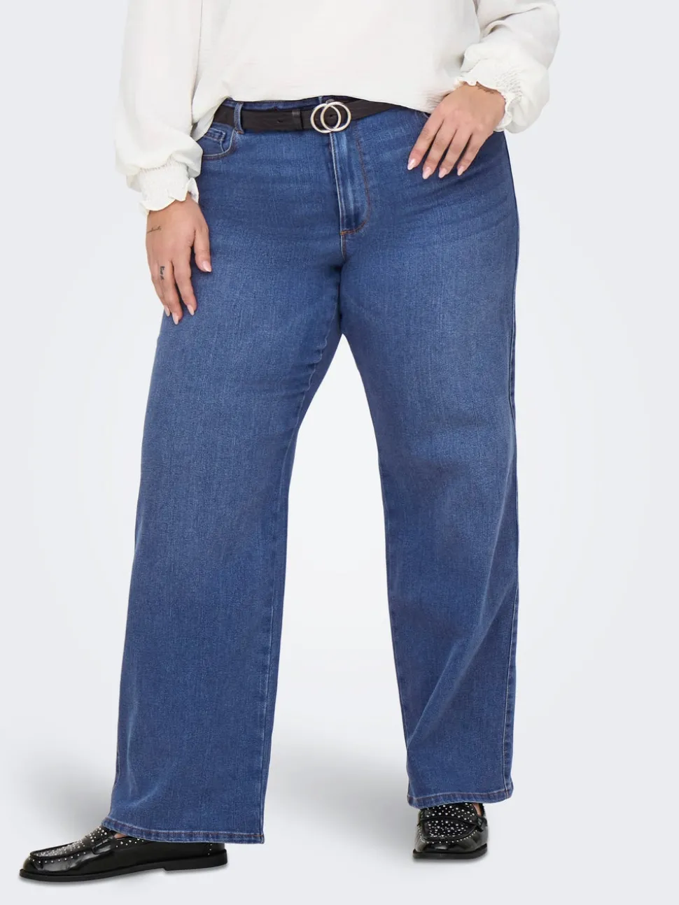 CARSNOW Høy midje Wide Leg Fit Jeans