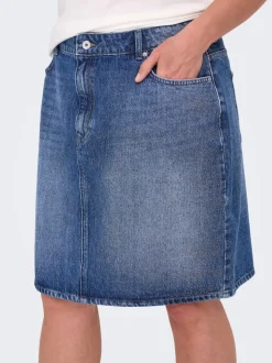 CARSTELLA Rhinestone Denimskjørt