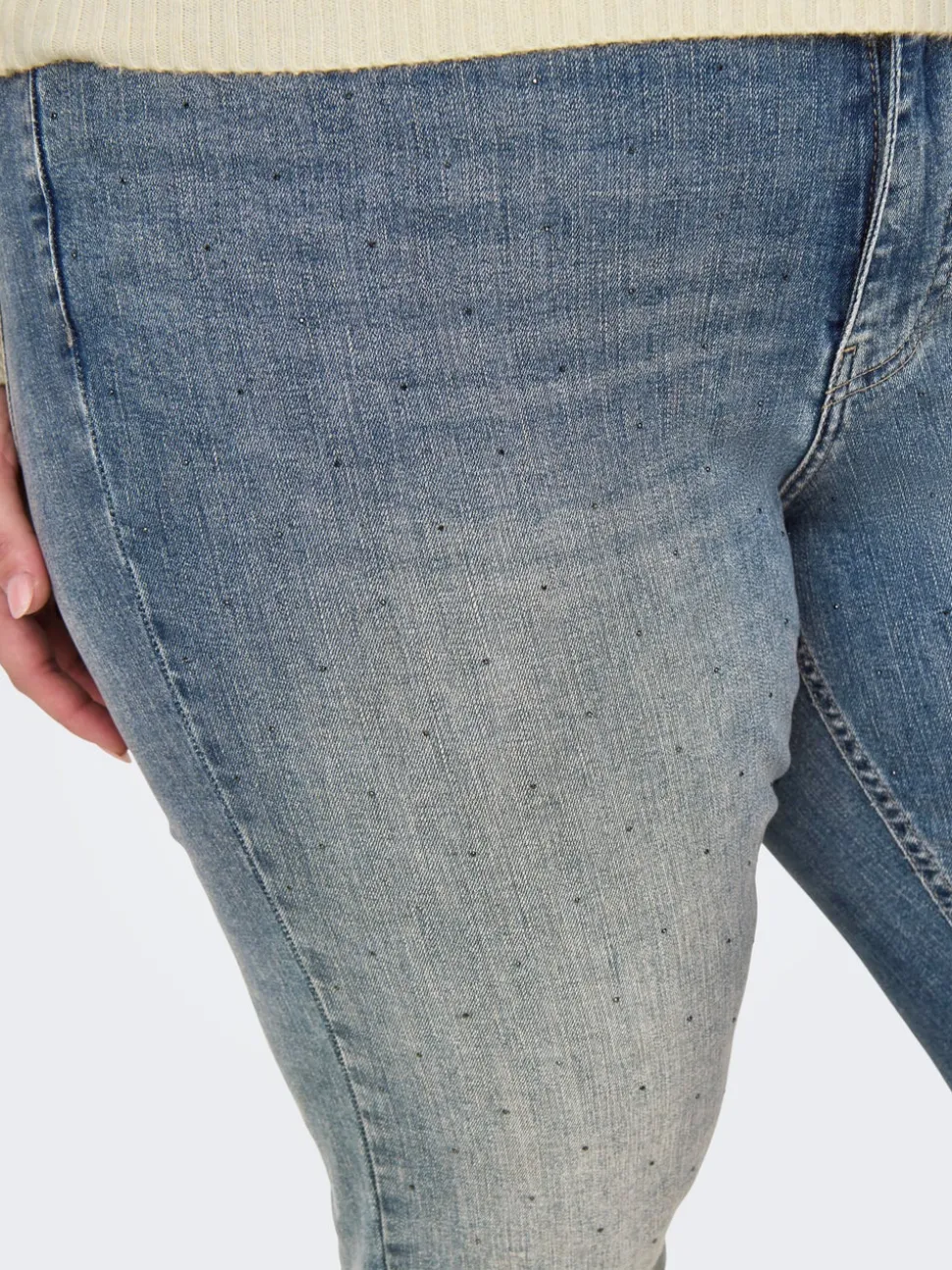CARSUI Høy midje Slim Fit Jeans