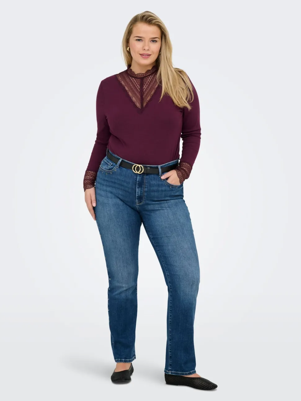 CARSUI Middels høy midje Slim Fit Ankellengde Jeans
